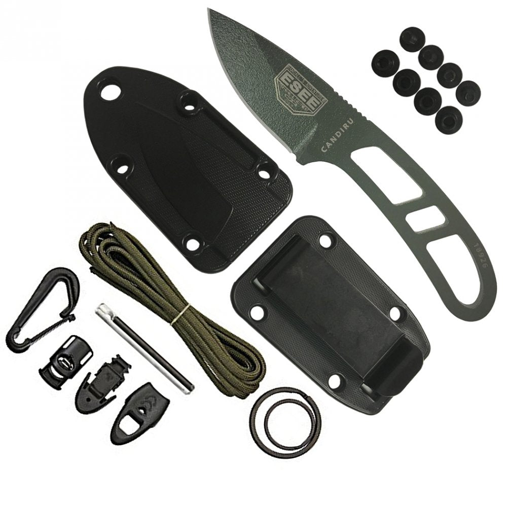 ESEE survival knife with OD kit for rugged outdoor prep