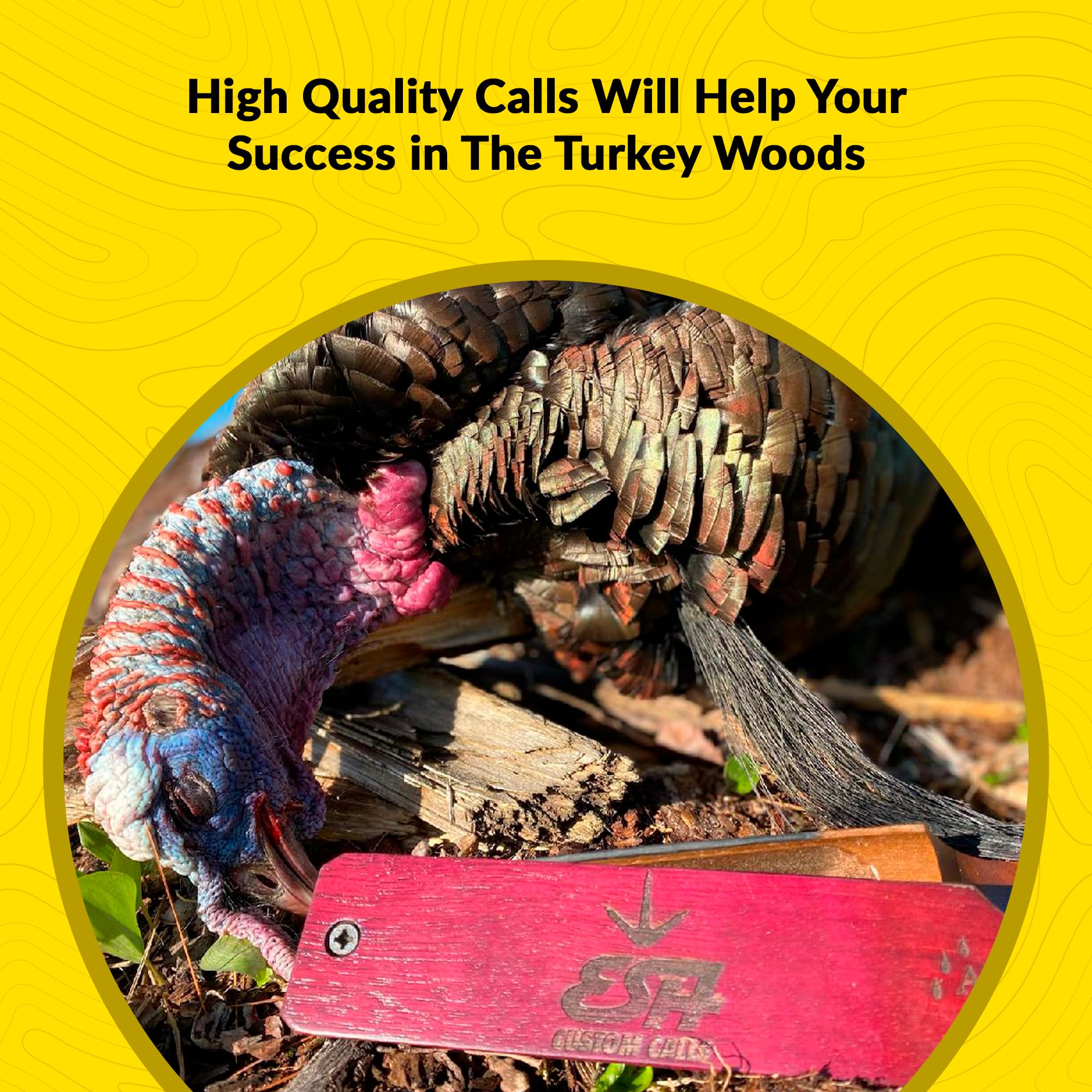 ESH Turkey Box Call weather coating close-up, emphasizing all-weather performance.