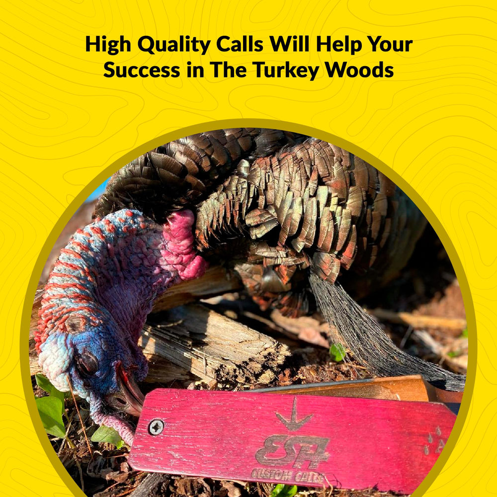 ESH Turkey Box Call weather coating close-up, emphasizing all-weather performance.