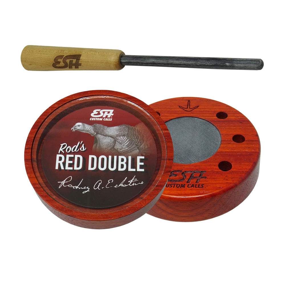 ESH double-sided turkey pot call front glass for loud, realistic hen sounds