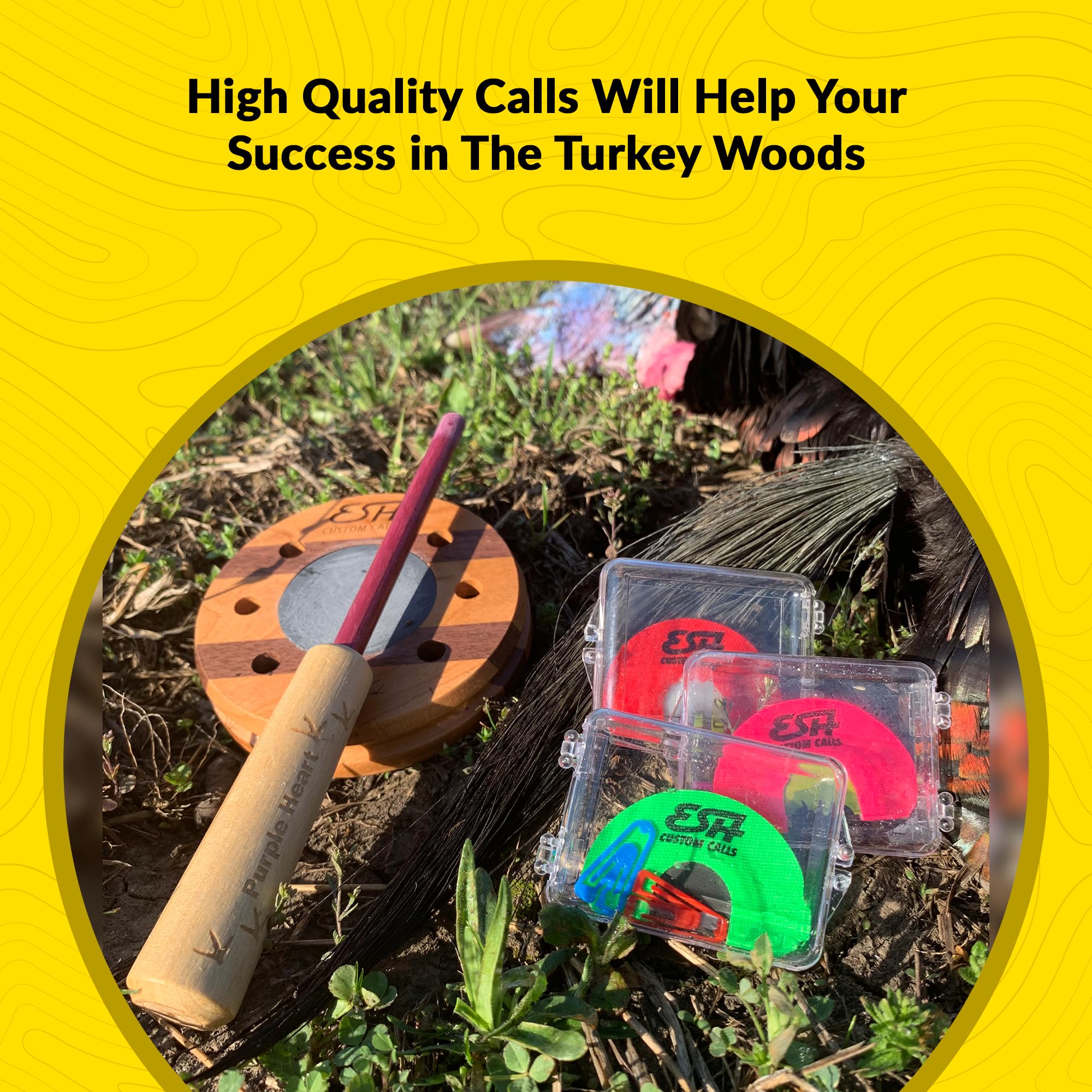 ESH glass surface in use delivering bright yelps during turkey hunting.