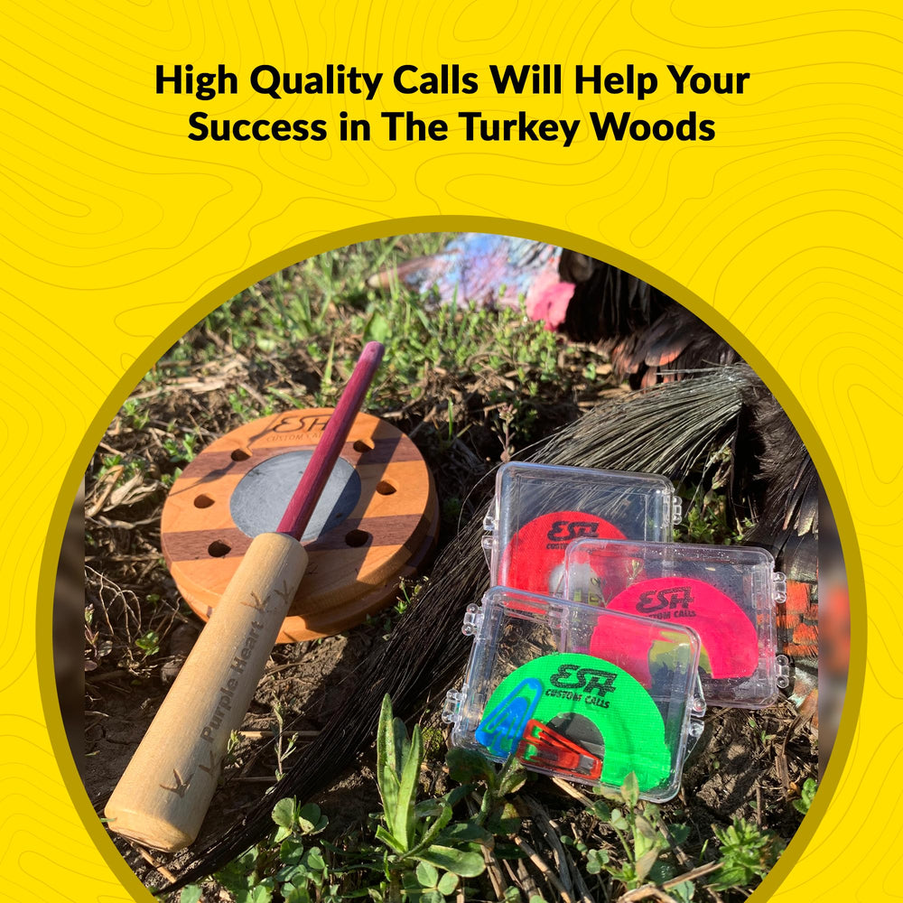 ESH glass surface in use delivering bright yelps during turkey hunting.