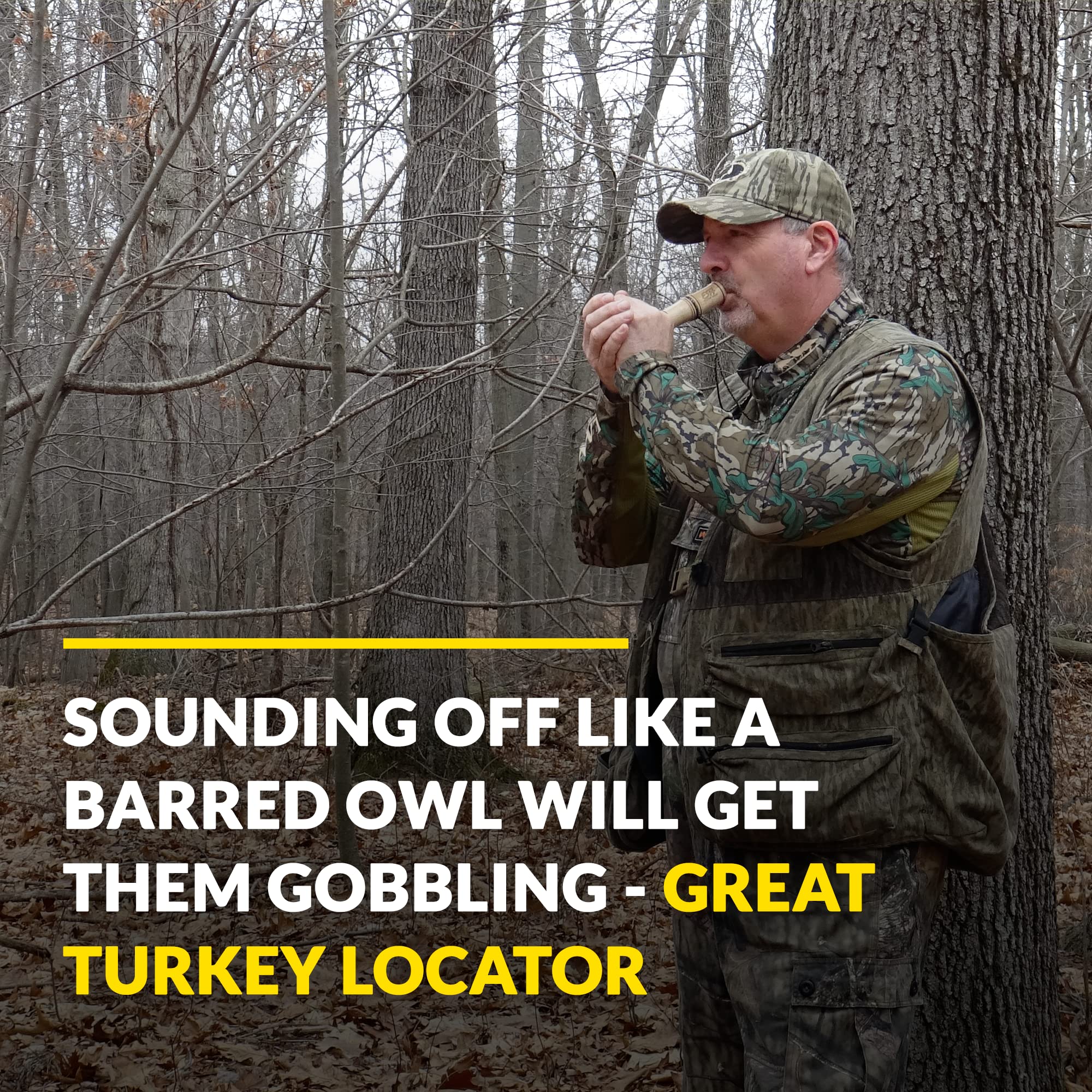 ESH Pure Owl Call in hand demonstrates easy-to-use design for beginners.