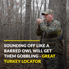 ESH Pure Owl Call in hand demonstrates easy-to-use design for beginners.