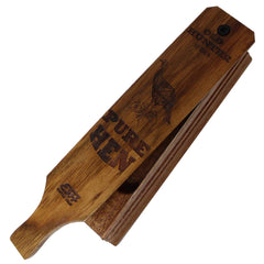 ESH Turkey Box Call front view shows mahogany box for authentic turkey sounds.