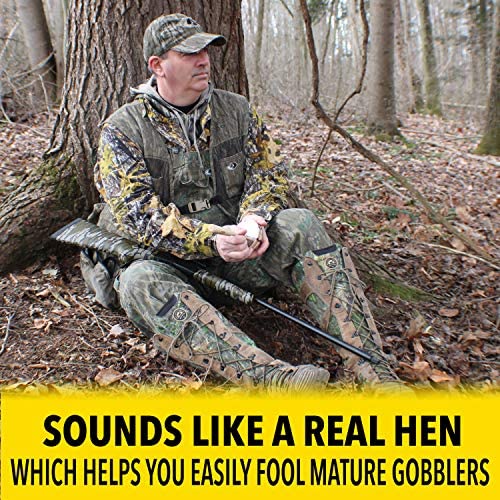 ESH turkey call with Hickory striker in use demonstrates easy tone control.