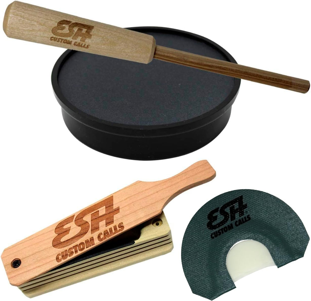 ESH Turkey Calls Starter Kit box call in field use for locating gobblers.