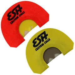 ESH turkey mouth calls 2-pack closeup of reeds for lifelike hen sounds.