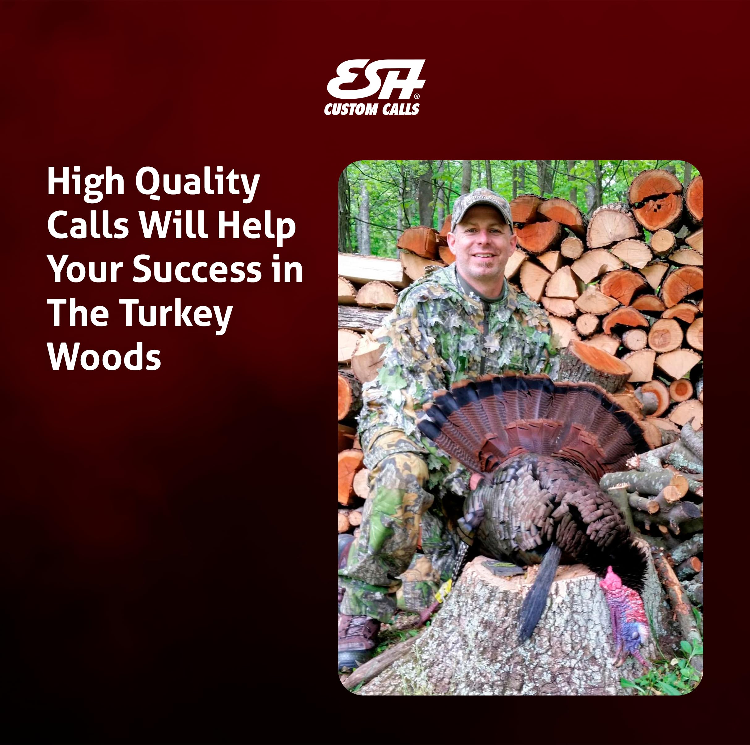 ESH turkey pot call kit with Dymondwood striker for ready-to-use setup