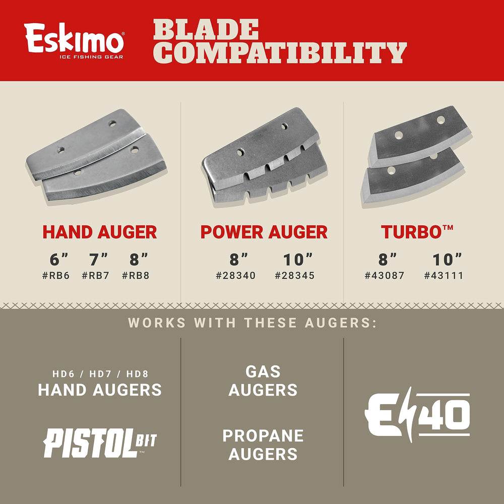 Eskimo 43111 ice hole cutting action yields clean holes