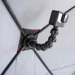 Eskimo E-Hub camera mount angle lets you adjust orientation for stable shots.