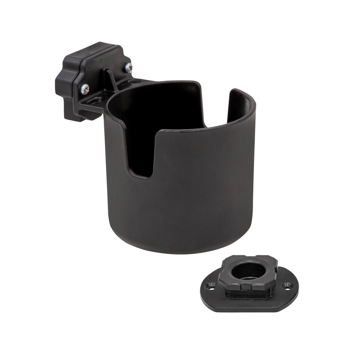 Eskimo E-Hub Cup Holder mounted on a pop-up shelter base