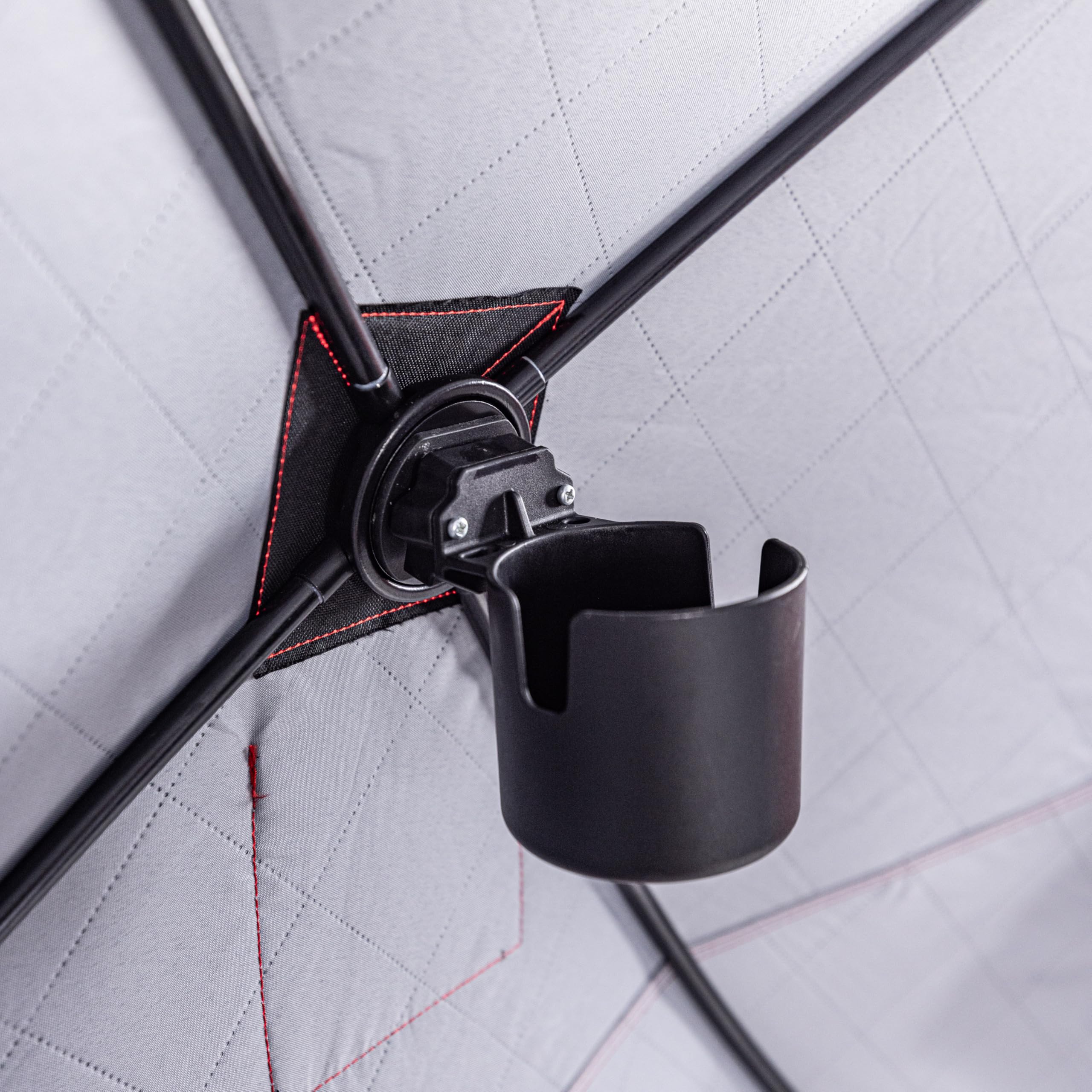 Vertical mounting adapter for flat surfaces on the Eskimo E-Hub Cup Holder