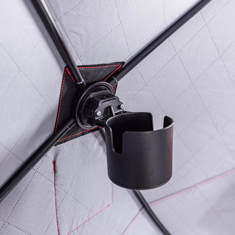 Vertical mounting adapter for flat surfaces on the Eskimo E-Hub Cup Holder