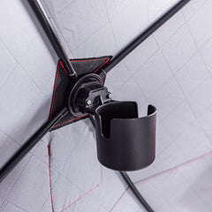 Vertical mounting adapter for flat surfaces on the Eskimo E-Hub Cup Holder