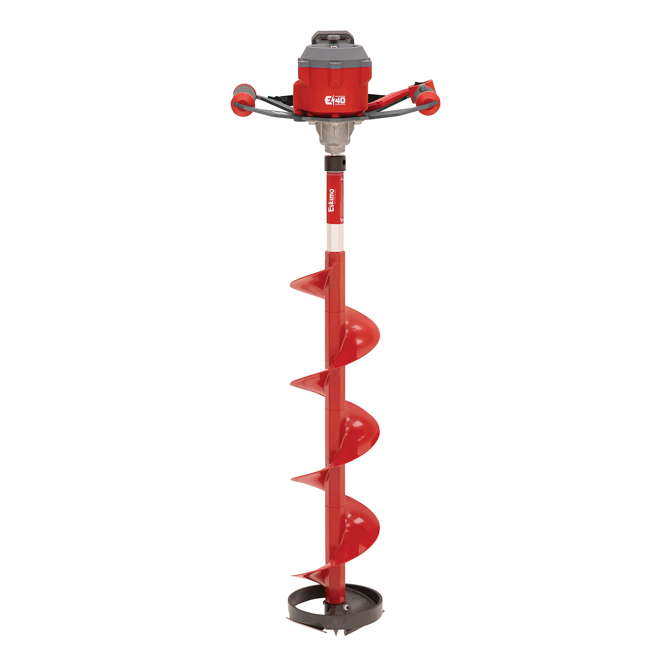 Eskimo E40 8-inch ice auger powering through ice with precision and speed