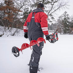 Composite bit for dependable performance in cold conditions and varied ice
