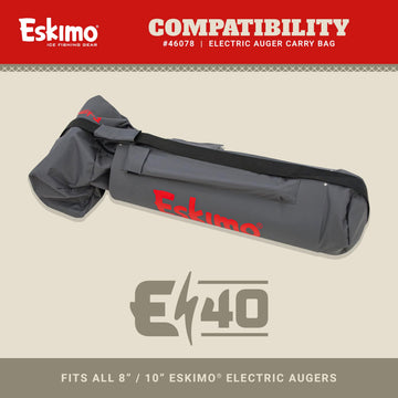 Eskimo Electric Auger Carry Bag 600 denier fabric for rugged use.
