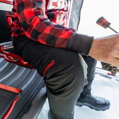 Eskimo North Shore pants side view showing rugged pocket layout for snow days.