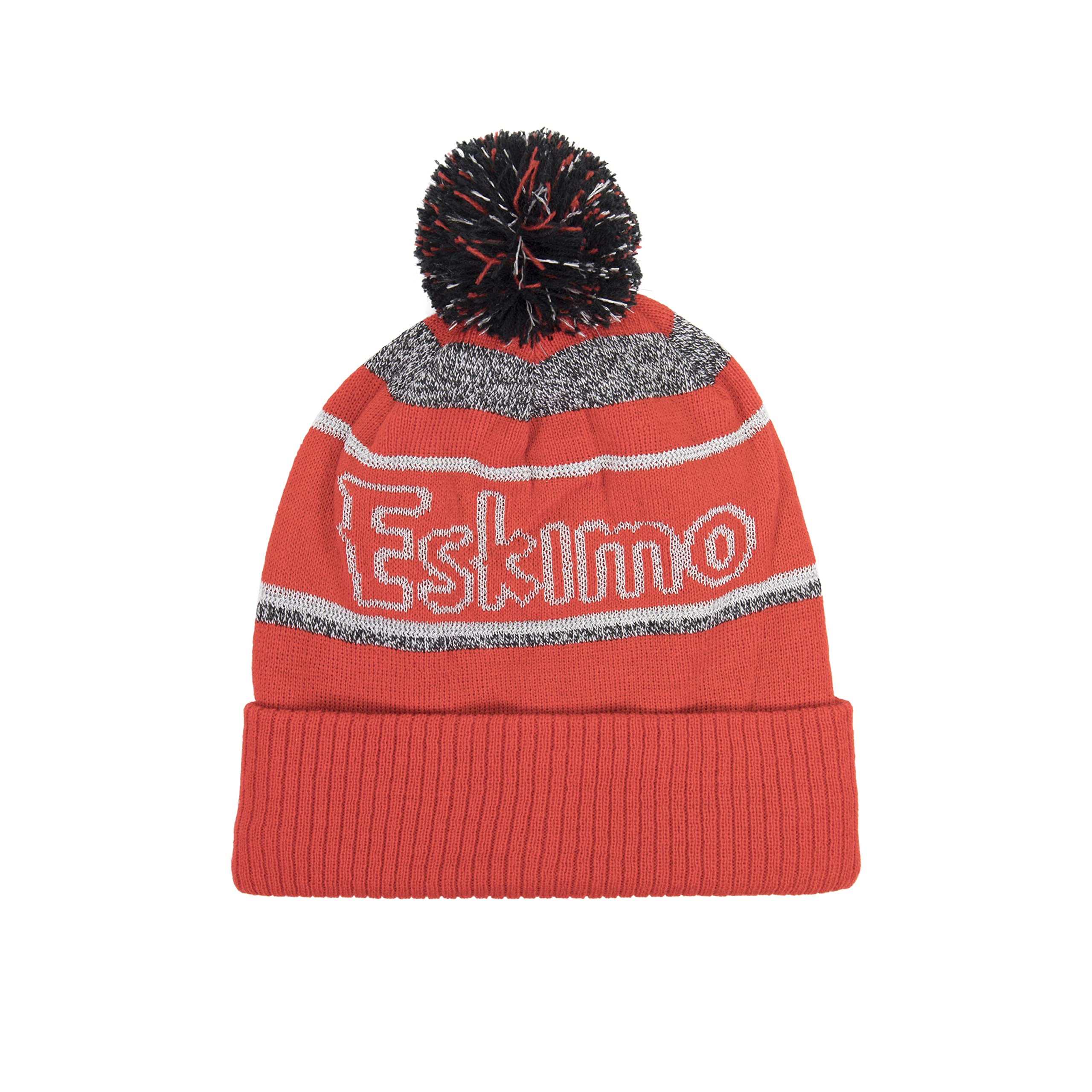Eskimo Reflective POM Hat red, front view showing visibility features