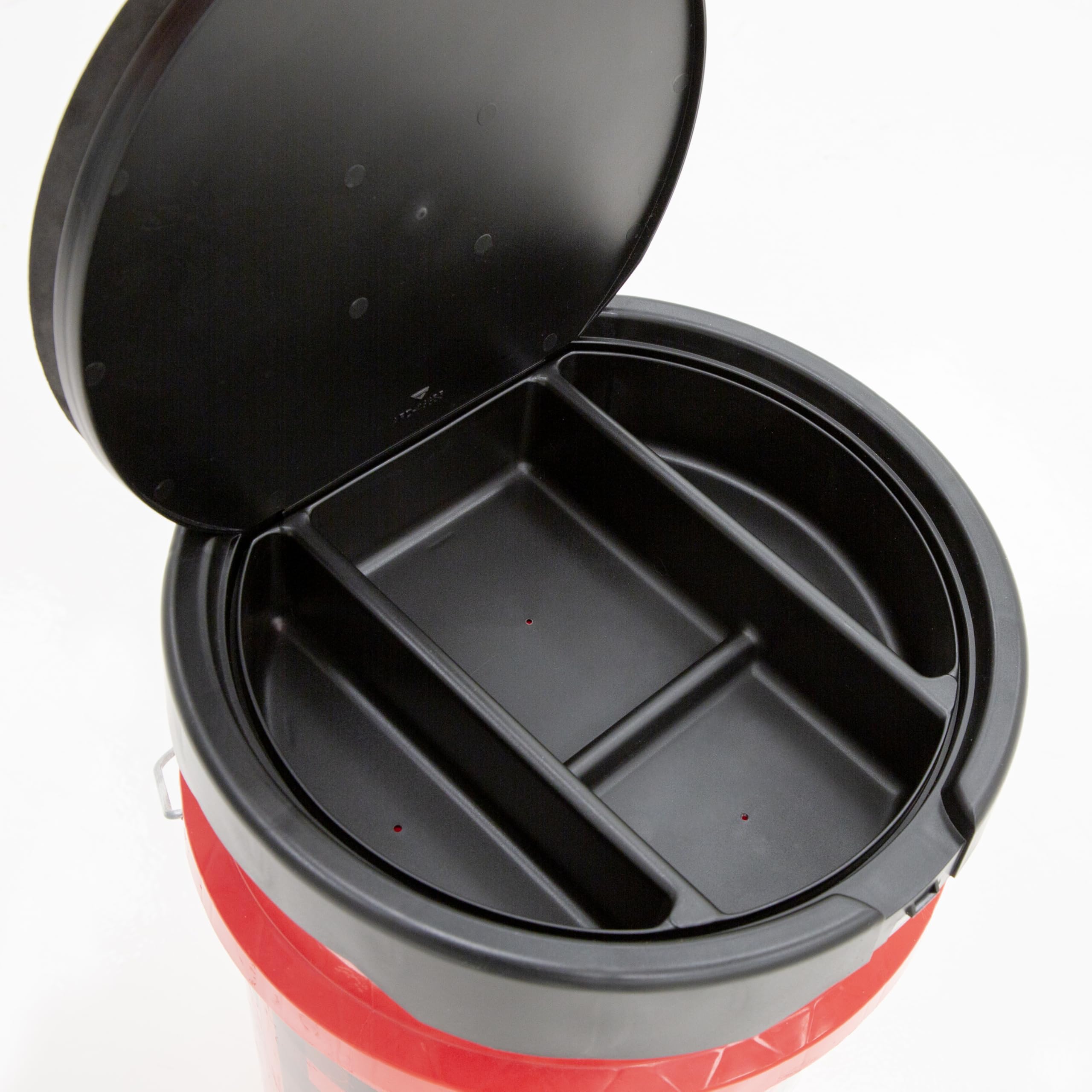 SeatStash lid fits most standard 5-6 gallon buckets for versatility