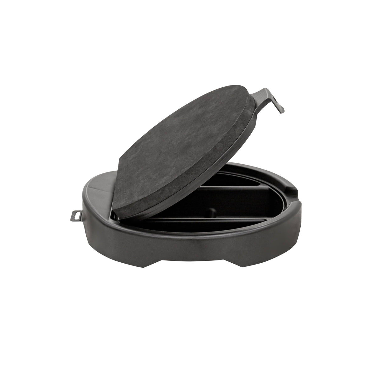Eskimo SeatStash lid with foam seat pad for comfortable on-site seating