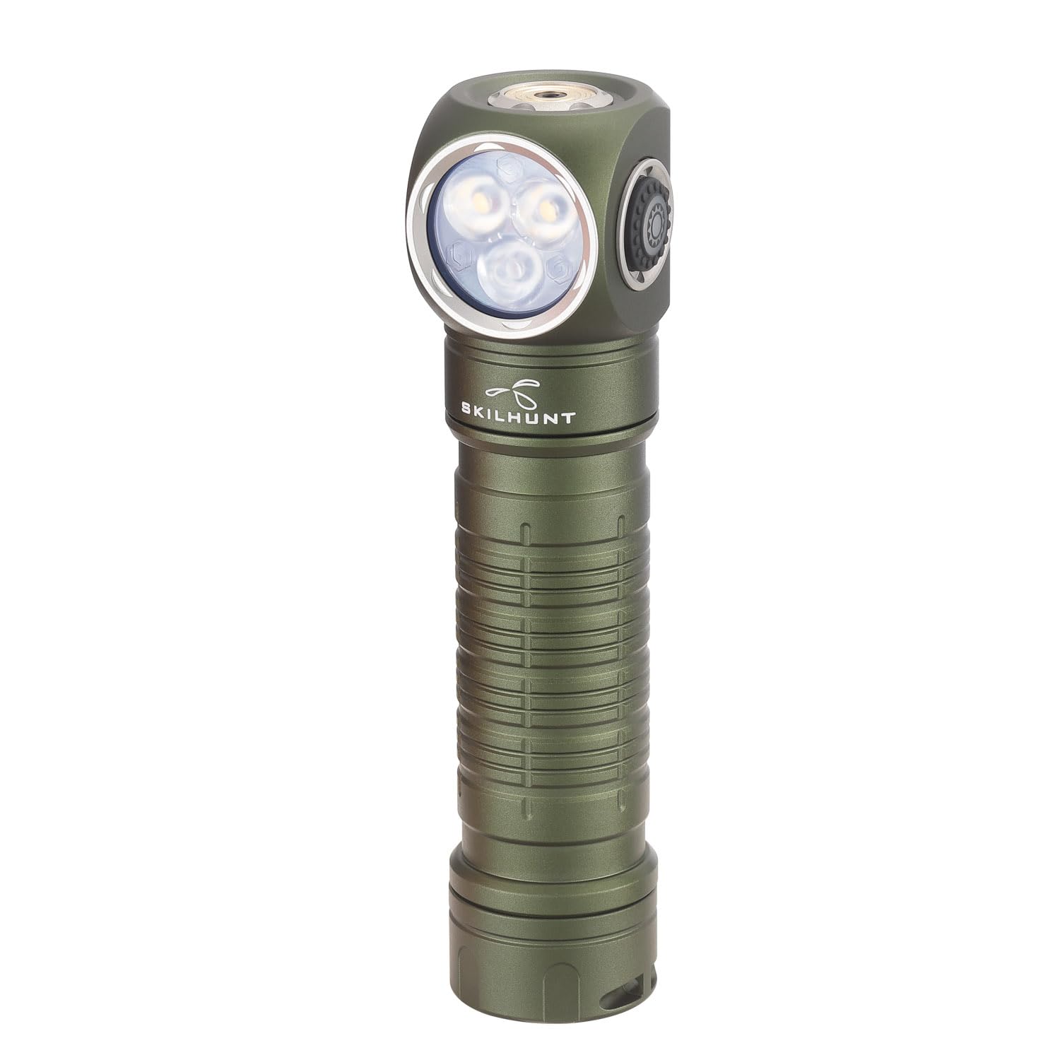 ESKTE H200 headlamp on head strap for hands-free running and hiking.