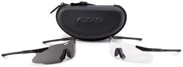 ESS Eyewear Ice 2X Eyeshield Kit black frames with dual lenses for all-light protection