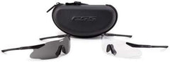 ESS Eyewear Ice 2X Eyeshield Kit black frames with dual lenses for all-light protection