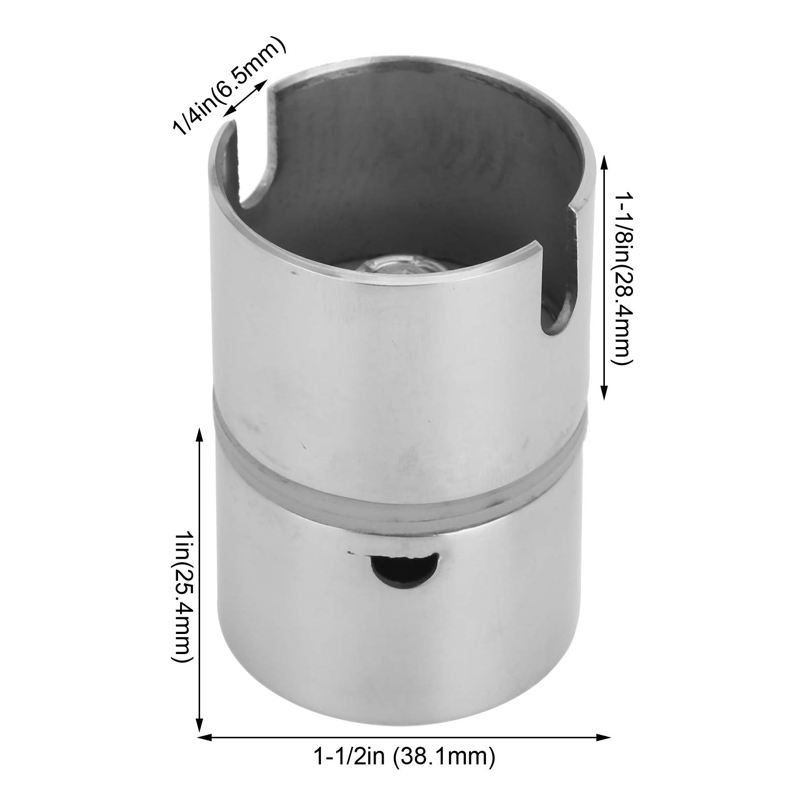 Side view of Estink 360-degree swivel rod holder showcasing 304 stainless steel