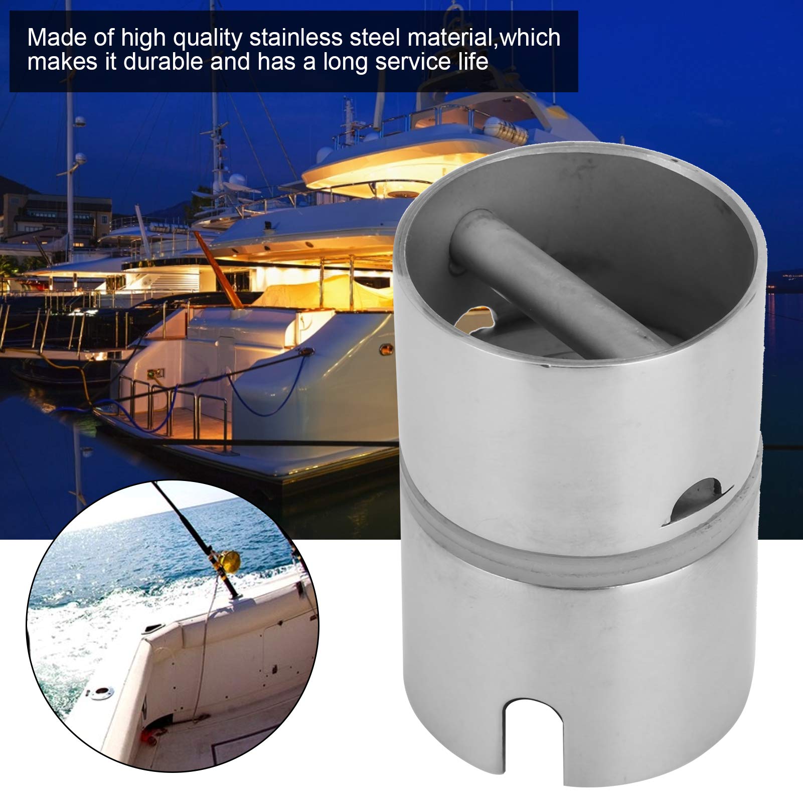 Easy installation into in-gunnel rod holder