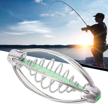 Estink bait cage holder for rod keeps bait secure during casting