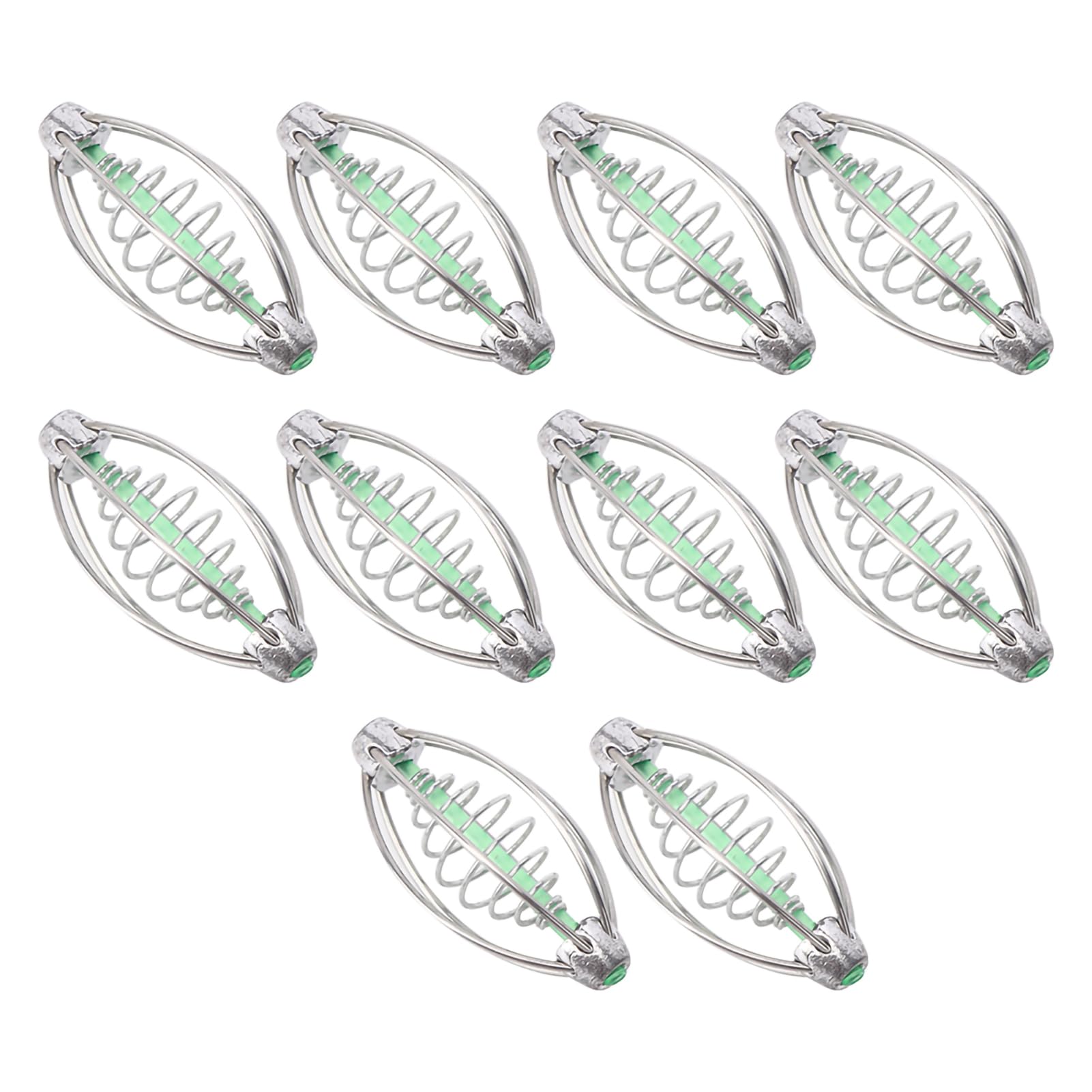 Estink bait cage holder securely keeps bait during casting and retrieval.