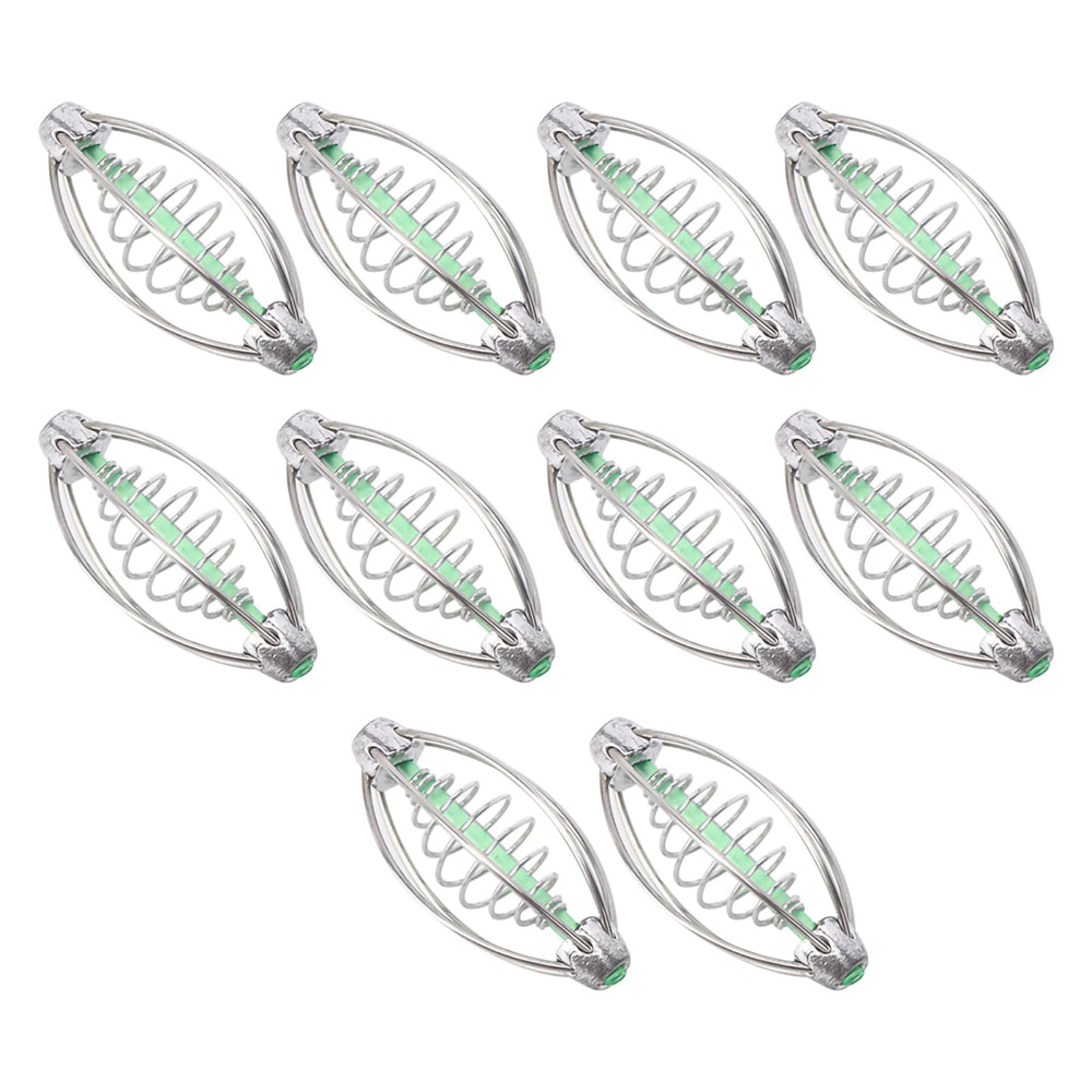 Estink bait cage holder securely keeps bait during casting and retrieval.