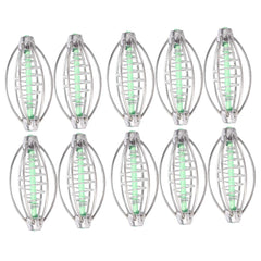 Estink 10 piece stainless steel fishing feeder for steady bait release