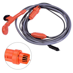Estink car mount setup attached to vehicle for hands free showering