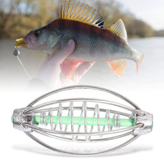 Estink spring design fishing feeder attachment improves bait dispersion