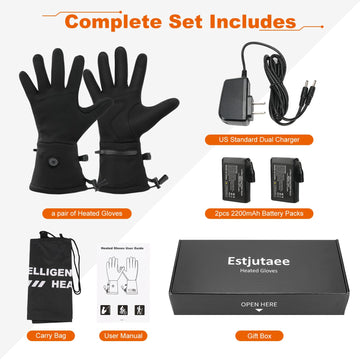 Estjutaee heated glove liners compact and lightweight for easy carry.
