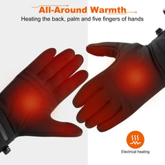Estjutaee heated glove liners touchscreen fingertips enable easy device use.