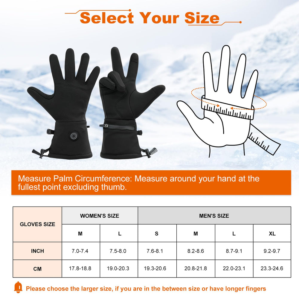 Estjutaee heated glove liners windproof design blocks chill while keeping dexterity.