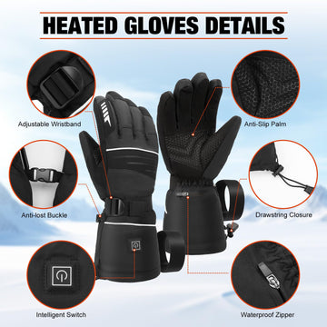 Estjutaee heated gloves ideal for winter sports and outdoor camping setups.