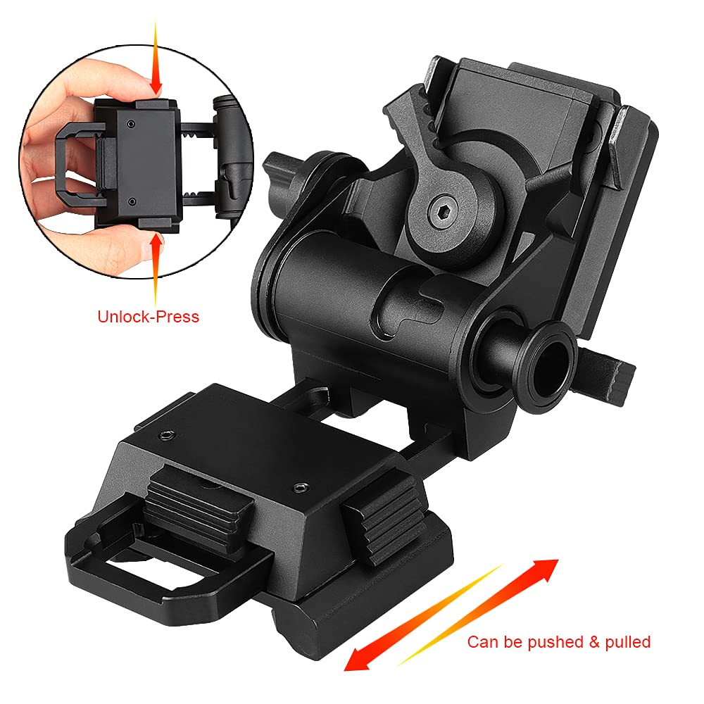 Folded-compact ET Dragon NVG mount ready for travel