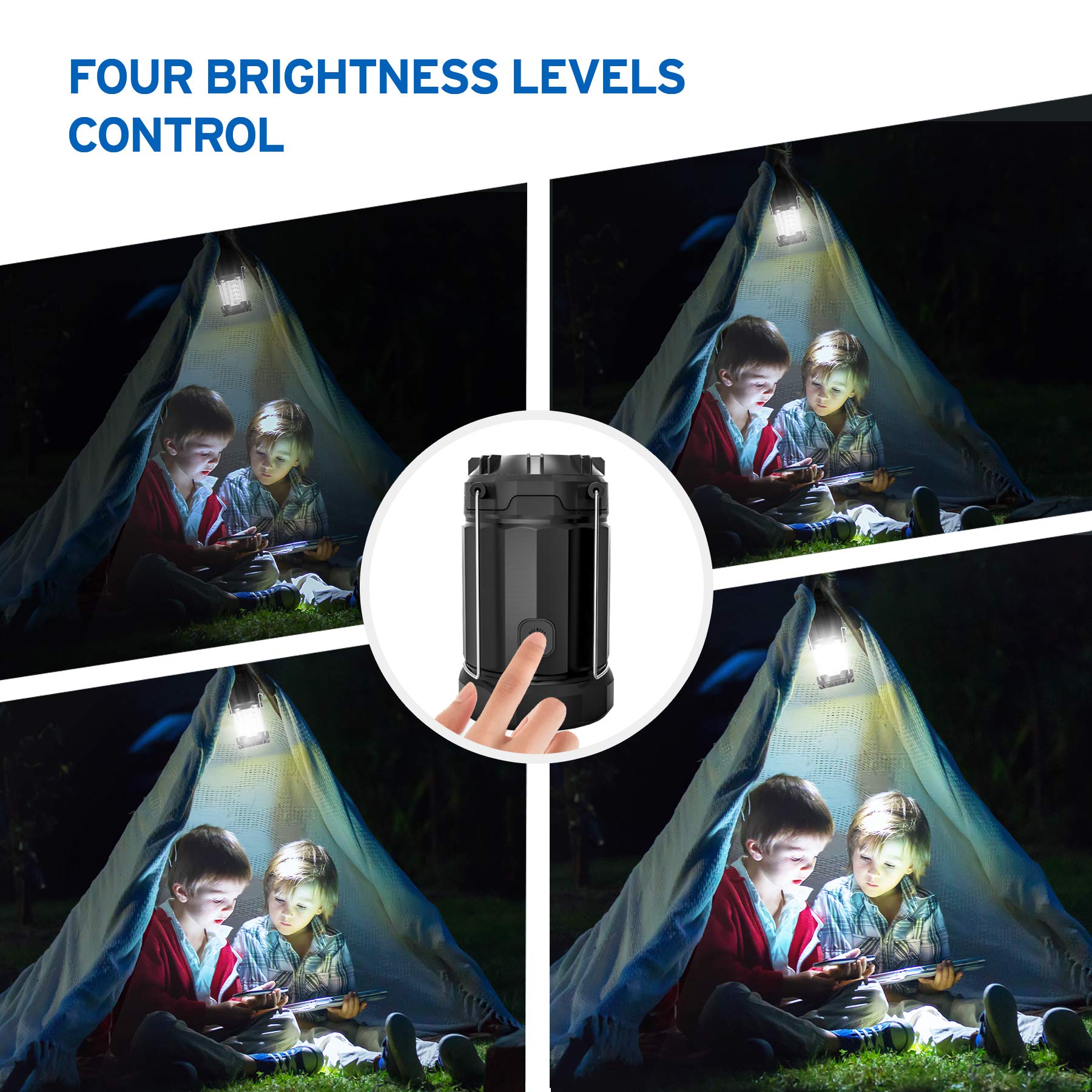 Etekcity battery-powered lantern with pre-installed AA batteries for immediate use