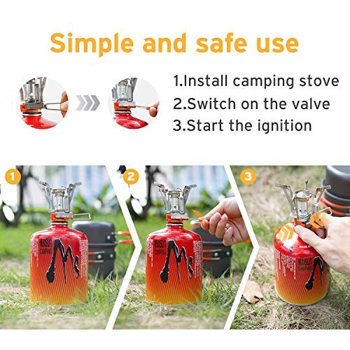 Etekcity stove demonstrates canister compatibility with EN 417 fuel.