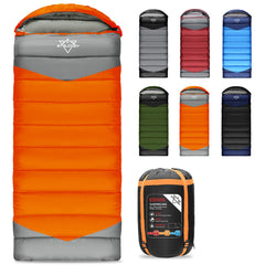 ETGLCOZY sleeping bag front view shows roomy space for adults and kids