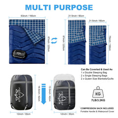 ETGLCOZY windproof-zipper-two-person keeps warmth steady through chilly nights in the wilderness.
