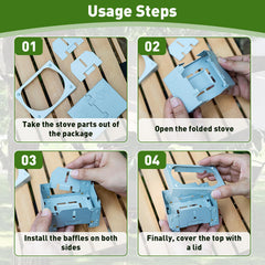 ETIAL mini pocket stove side view highlighting portable backpacking size