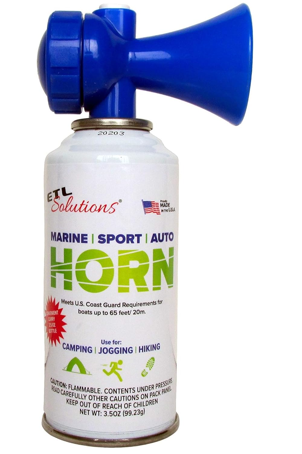 ETL Solutions air horn on a boat deck for marine safety and clear signaling.