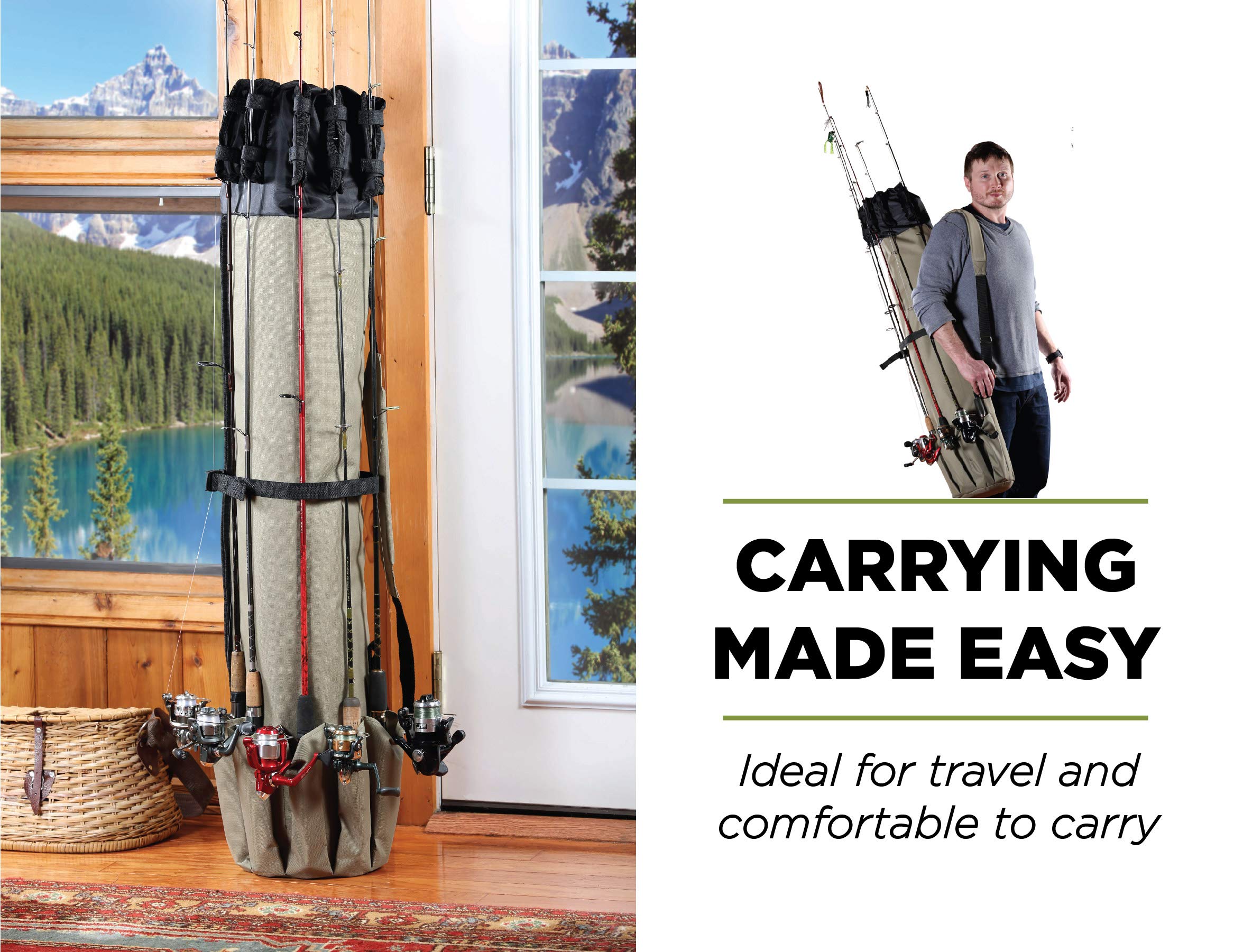 Interior spacious compartment of Etna Rod Case Organizer