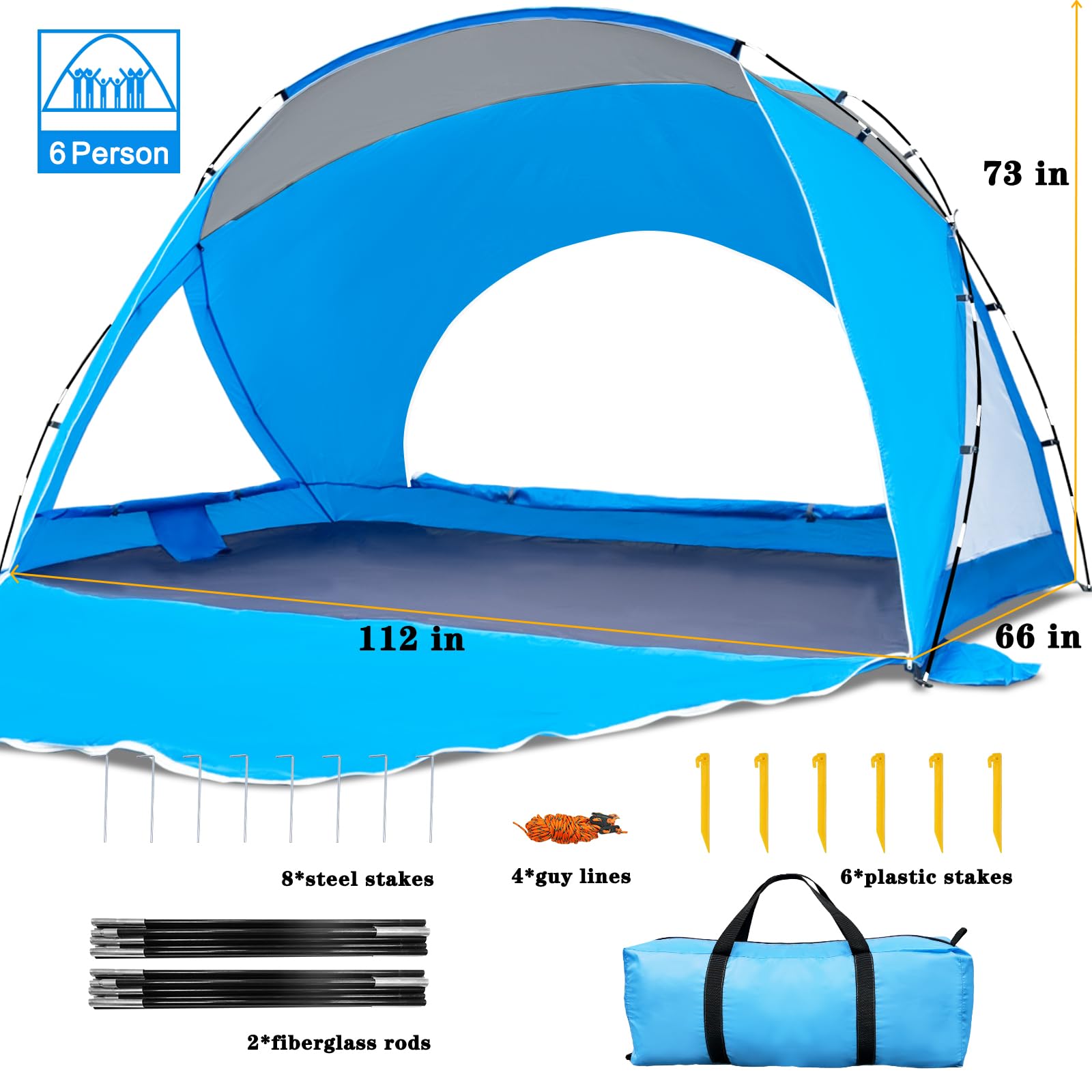 Etto beach tent interior spacious design enhances comfort during sunny seaside days
